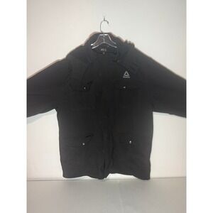 Reebok‎ Black Full Zip Hooded Winter Jacket Men Size Large Puffer Coat